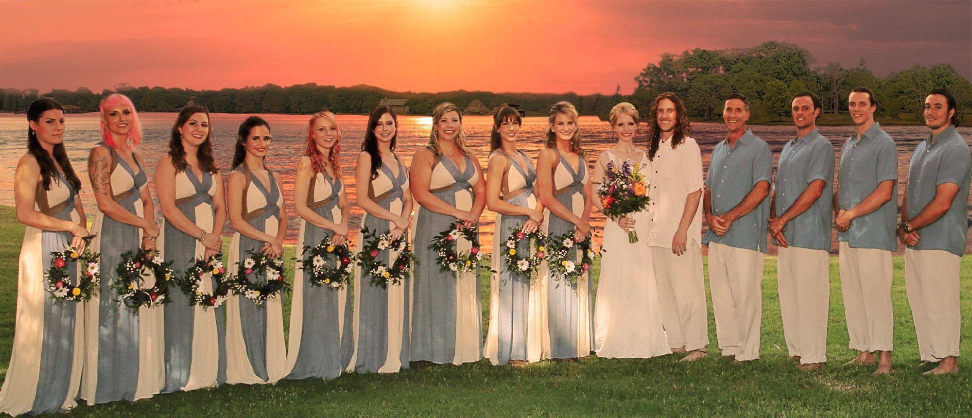 Sunset Wedding at Sunrise Point at Cedar Creek Lake