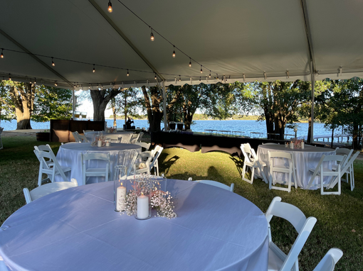 Outdoor Wedding Reception Lakeside
