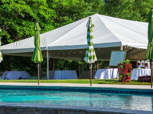 Poolside Wedding Reception Tent